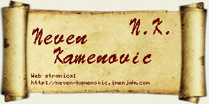 Neven Kamenović vizit kartica